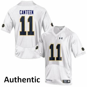 Men's Notre Dame #11 Freddy Canteen White Authentic College Jerseys 661224-724