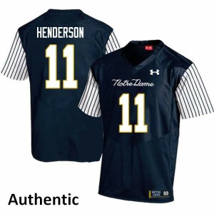 Men's UND #11 Ramon Henderson Navy Blue Alternate Authentic Player Jersey 258799-139