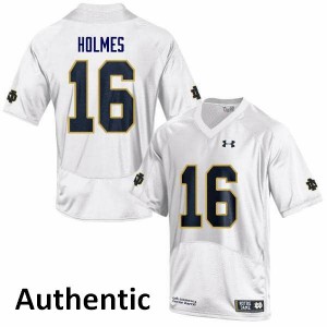 Men's Notre Dame #15 C.J. Holmes White Authentic Player Jersey 333039-713