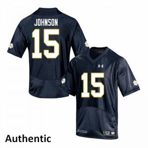 Men Irish #15 Jordan Johnson Navy Authentic Stitch Jerseys 828000-198