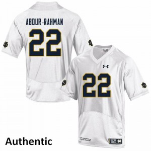 Men UND #22 Kendall Abdur-Rahman White Authentic Stitched Jerseys 739739-616