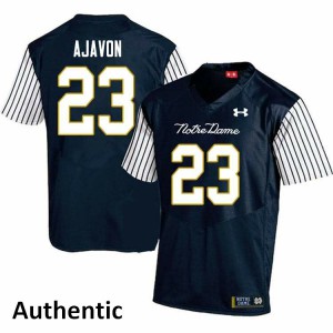 Men UND #23 Litchfield Ajavon Navy Blue Alternate Authentic NCAA Jersey 511140-951
