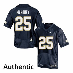 Mens University of Notre Dame #25 John Mahoney Navy Authentic Stitched Jersey 937712-669