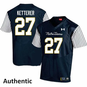 Men's Notre Dame #27 Chase Ketterer Navy Blue Alternate Authentic Alumni Jerseys 701771-899