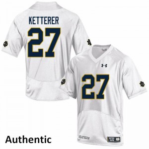 Men Notre Dame Fighting Irish #27 Chase Ketterer White Authentic Official Jerseys 939861-294