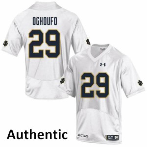 Men Fighting Irish #29 Ovie Oghoufo White Authentic Official Jersey 547327-596