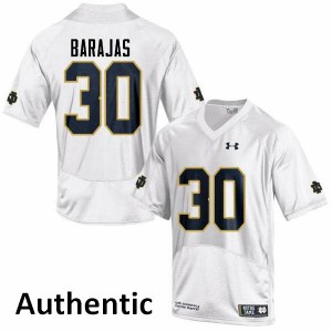 Men's UND #30 Josh Barajas White Authentic Official Jersey 340155-976