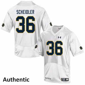 Men UND #36 Eddie Scheidler White Authentic Stitch Jerseys 881203-183