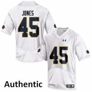 Mens Notre Dame #45 Jonathan Jones White Authentic Football Jerseys 522900-297