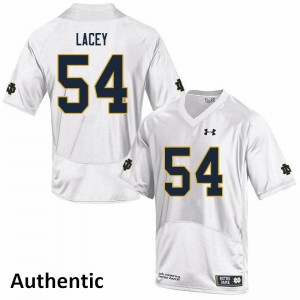 Mens Notre Dame #54 Jacob Lacey White Authentic College Jersey 667559-133