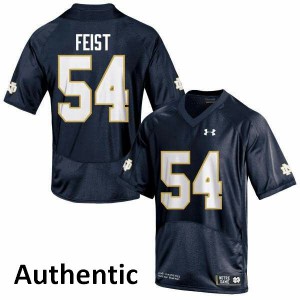 Men Notre Dame #54 Lincoln Feist Navy Blue Authentic Player Jersey 421266-156