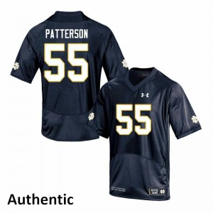 Mens University of Notre Dame #55 Jarrett Patterson Navy Authentic Official Jerseys 635890-931