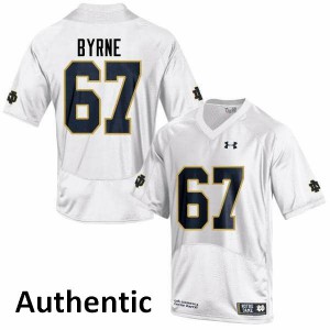 Men's Notre Dame #67 Jimmy Byrne White Authentic College Jerseys 270935-783