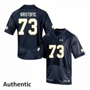 Mens UND #73 Andrew Kristofic Navy Authentic Official Jerseys 415047-117