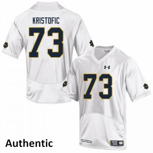 Men's Notre Dame #73 Andrew Kristofic White Authentic High School Jersey 921681-115