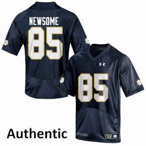 Mens University of Notre Dame #85 Tyler Newsome Navy Blue Authentic Stitch Jerseys 478513-778