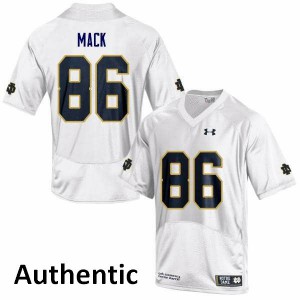 Mens Notre Dame #86 Alize Mack White Authentic University Jerseys 605141-814