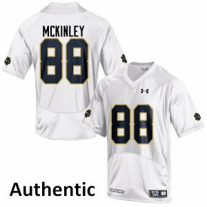 Mens Notre Dame #88 Javon McKinley White Authentic Alumni Jersey 196010-698