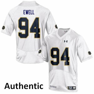 Men University of Notre Dame #94 Darnell Ewell White Authentic College Jerseys 858476-620
