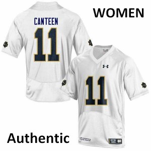 Women Fighting Irish #11 Freddy Canteen White Authentic Stitched Jersey 539718-752