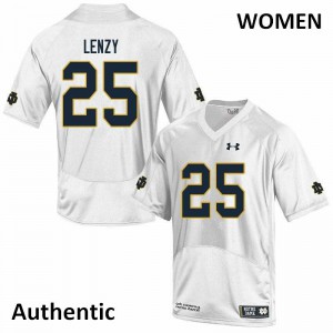 Women's UND #25 Braden Lenzy White Authentic Player Jerseys 794156-878