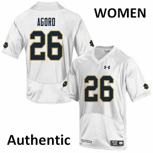 Women UND #26 Temitope Agoro White Authentic Official Jersey 588007-464