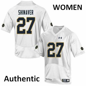 Women's UND #27 Arion Shinaver White Authentic Player Jersey 838729-611