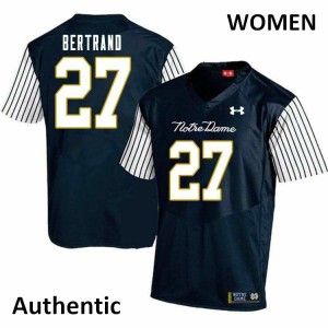 Women's Irish #27 JD Bertrand Navy Blue Alternate Authentic NCAA Jerseys 236459-234