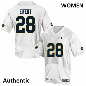 Women's UND #28 Griffin Eifert White Authentic Player Jerseys 904991-793