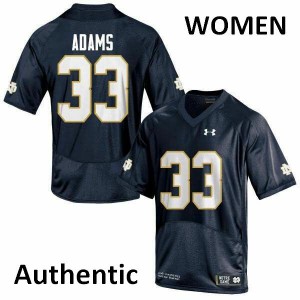 Women's Irish #33 Josh Adams Navy Blue Authentic Stitch Jersey 852088-856