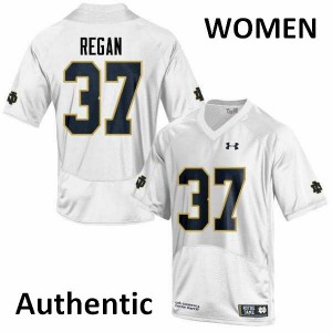 Womens UND #37 Robert Regan White Authentic Football Jerseys 600935-953