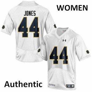 Womens University of Notre Dame #44 Jamir Jones White Authentic Football Jersey 217863-746