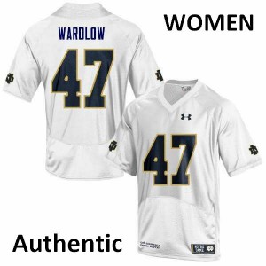 Womens Fighting Irish #47 Kofi Wardlow White Authentic Alumni Jersey 121712-516