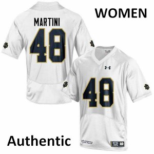 Womens Notre Dame #48 Greer Martini White Authentic NCAA Jersey 701870-916