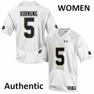 Women's Irish #5 Paul Hornung White Authentic Official Jersey 685724-394