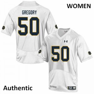 Women UND #50 Reed Gregory White Authentic High School Jersey 123034-660