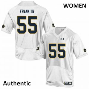 Women's Notre Dame Fighting Irish #55 Jamion Franklin White Authentic Official Jersey 351395-316