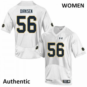 Women UND #56 John Dirksen White Authentic High School Jersey 813118-966