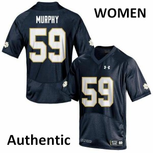 Women UND #59 Kier Murphy Navy Authentic Stitch Jersey 453412-191