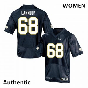 Womens Notre Dame #68 Michael Carmody Navy Authentic NCAA Jerseys 627540-841
