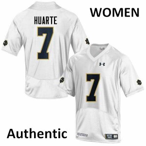 Women Fighting Irish #7 John Huarte White Authentic Player Jerseys 159305-212
