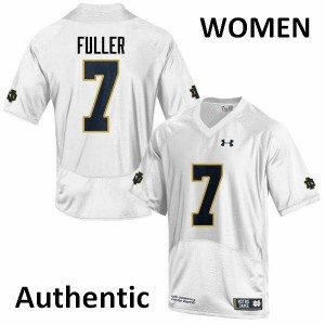 Women's University of Notre Dame #7 Will Fuller White Authentic University Jersey 202915-782