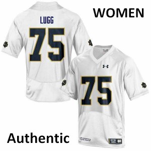 Womens Irish #75 Josh Lugg White Authentic Stitched Jerseys 164606-972