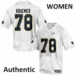 Women Fighting Irish #78 Tommy Kraemer White Authentic University Jersey 679245-892