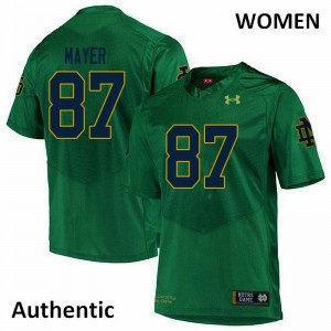 Women University of Notre Dame #87 Michael Mayer Green Authentic NCAA Jerseys 460709-149