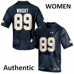 Women UND #89 Brock Wright Navy Blue Authentic Alumni Jerseys 287555-570