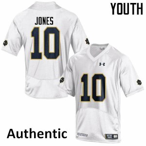 Youth Notre Dame #10 Alize Jones White Authentic Official Jerseys 246304-380
