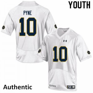 Youth Fighting Irish #10 Drew Pyne White Authentic Alumni Jerseys 830743-224