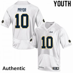 Youth UND #10 Isaiah Pryor White Authentic Embroidery Jersey 268992-796