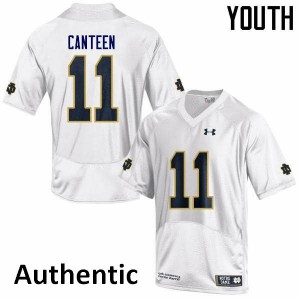 Youth Notre Dame #11 Freddy Canteen White Authentic Football Jersey 101658-263
